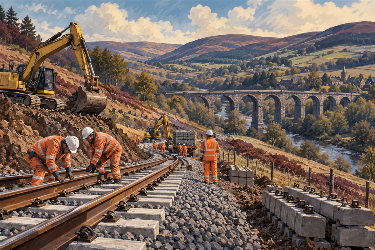 Interpretive illustration for Borders Railway Construction Begins