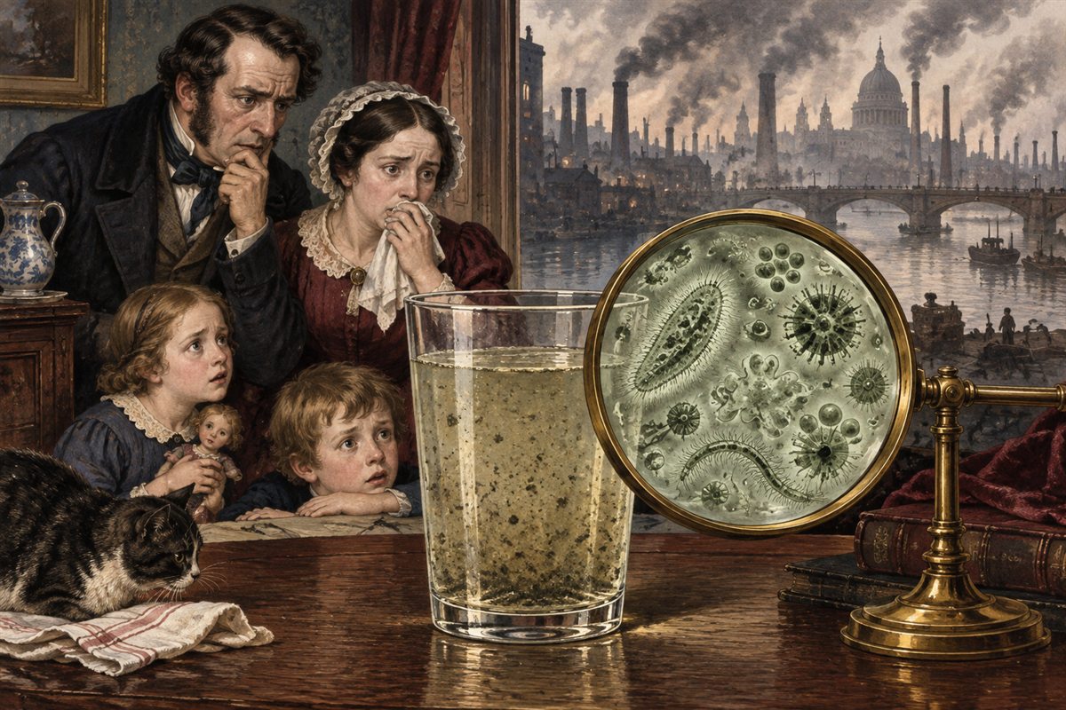 Interpretive illustration for A Drop of London Water