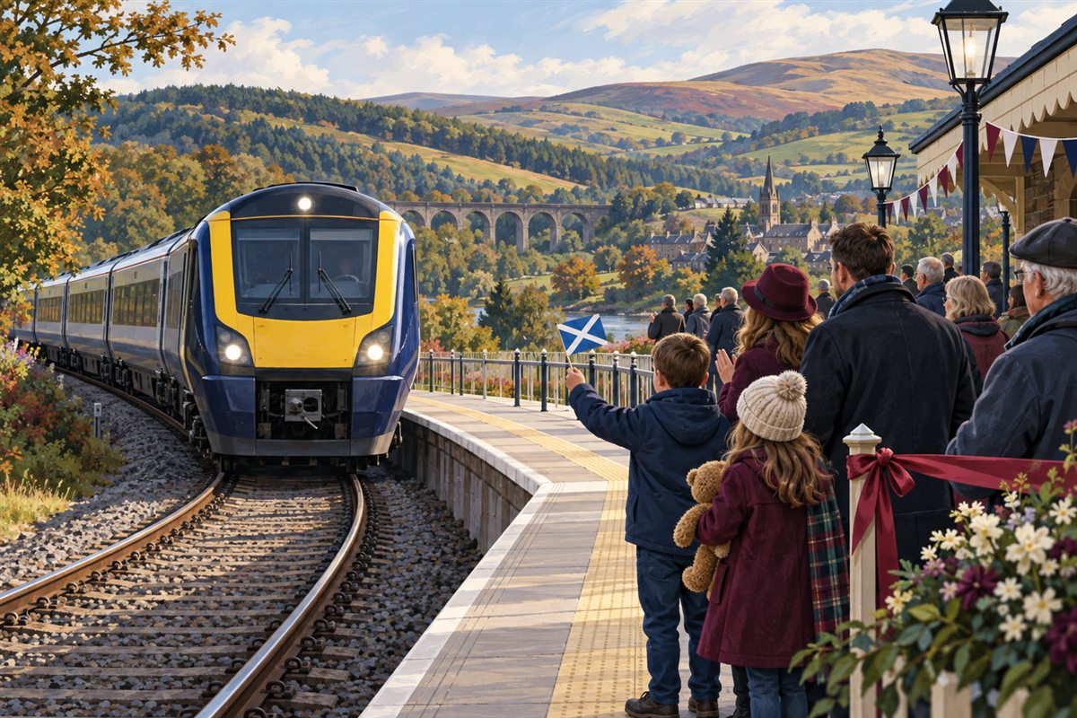Interpretive illustration for Borders Railway opening details confirmed