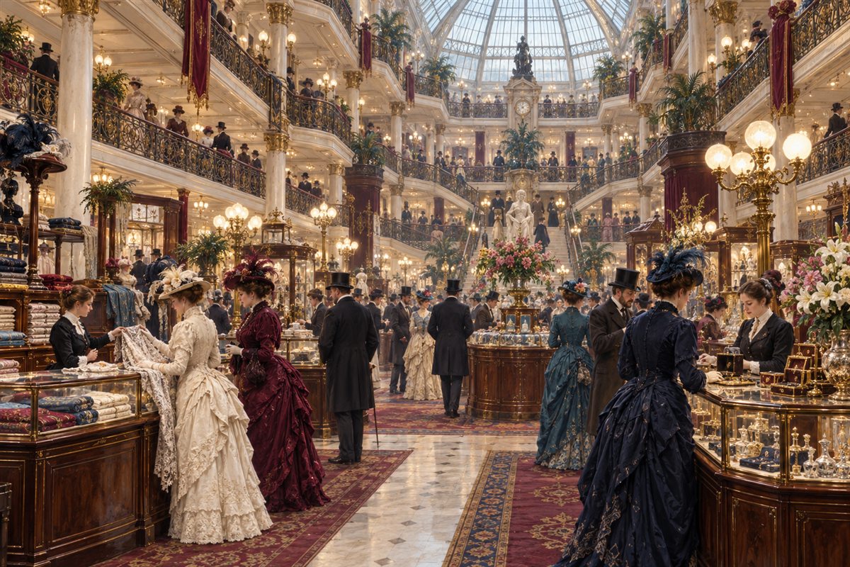 Interpretive illustration for Jenners Grand Hall