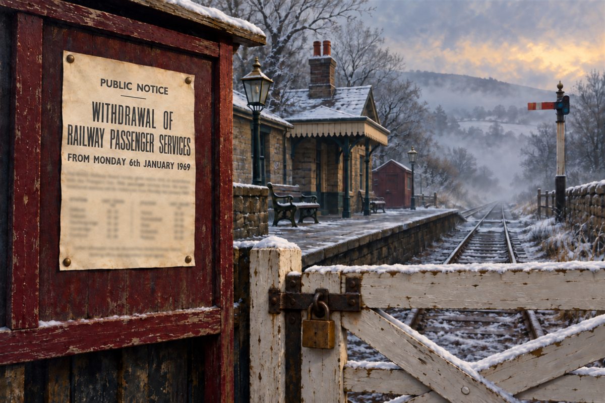 Interpretive illustration for Waverley Route Closure Notice