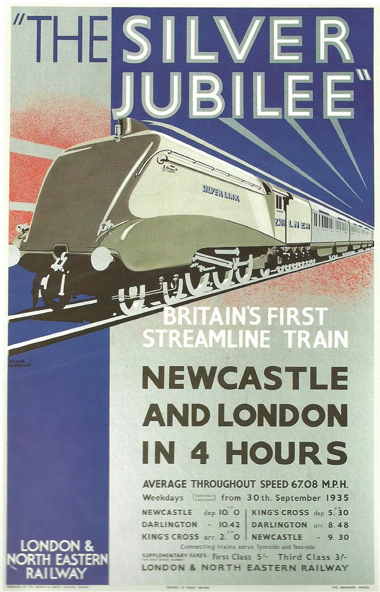 LNER Silver Jubilee railway poster from 1935
