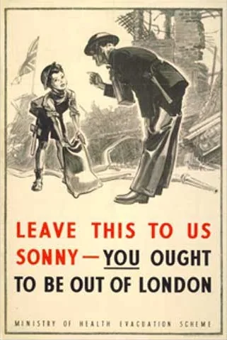 British government Operation Pied Piper civilian evacuation poster from the Second World War