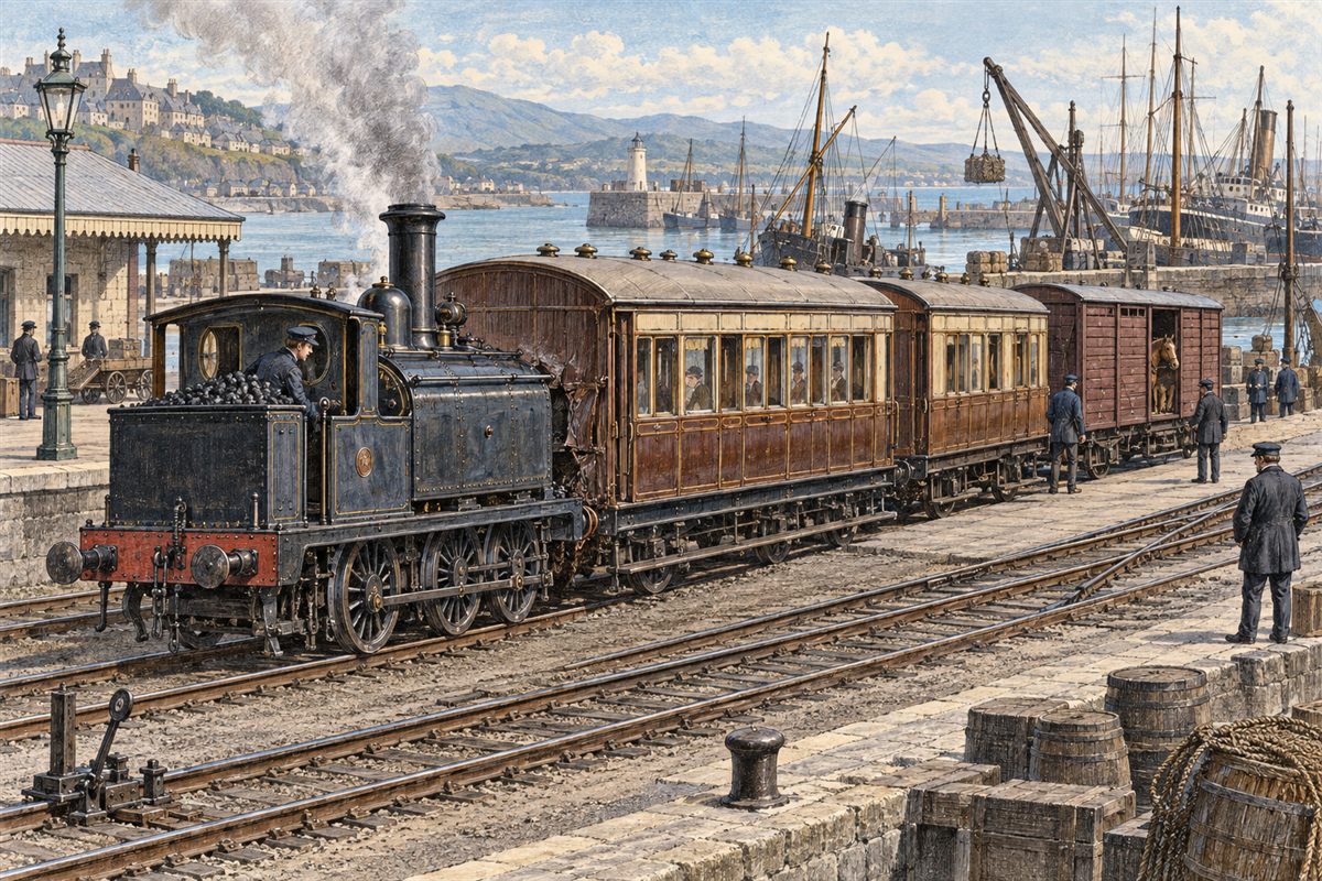 Interpretive reconstruction of the reported 1879 collision at Stranraer Harbour